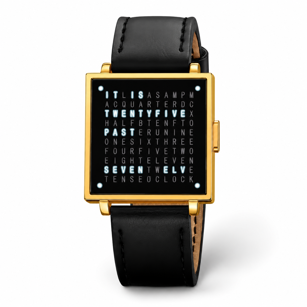 Textuelle Uhr Unisex Uhr Mit Lederarmband Moderne