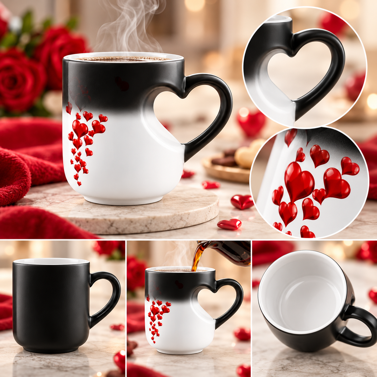 Thermochromische Tasse Für Kaffee Farbwechsel Tee Icon