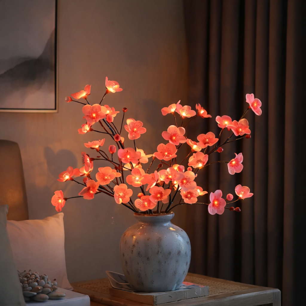 Decorazione da tavolo rami luminosi LED a batteria