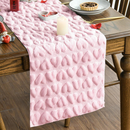 Tischläufer Herzmuster Tischdeko Stoff Läufer Esszimmer