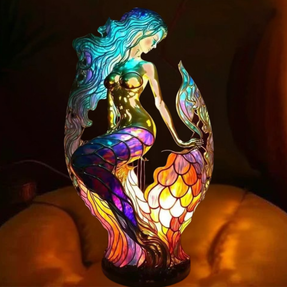 Tischlampe Buntglas Motivlampe Deko Lichtkunst Tierdesign