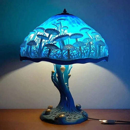 Table Lamp Mosaic Mushroom Decorative Indoor Lighting