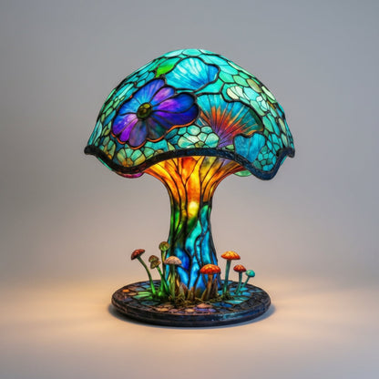 Table Lamp Mosaic Mushroom Decorative Indoor Lighting