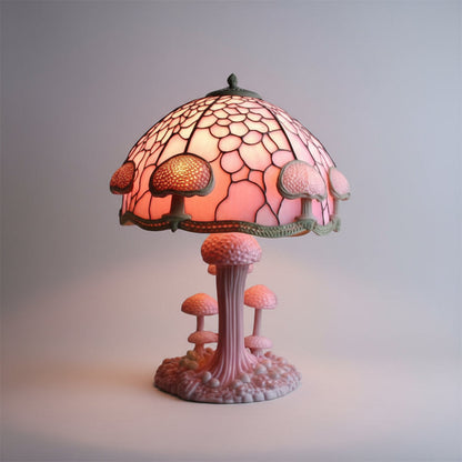 Table Lamp Mosaic Mushroom Decorative Indoor Lighting