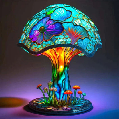 Table Lamp Mosaic Mushroom Decorative Indoor Lighting
