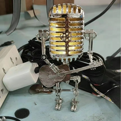 Lámpara de mesa estilo industrial diseño de robot de metal