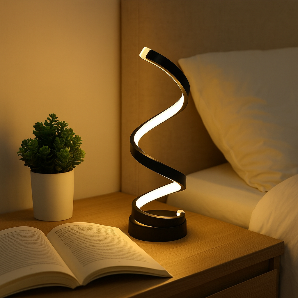 Tischlampe Modern LED Dekolampe Spiral Design Dimmbar