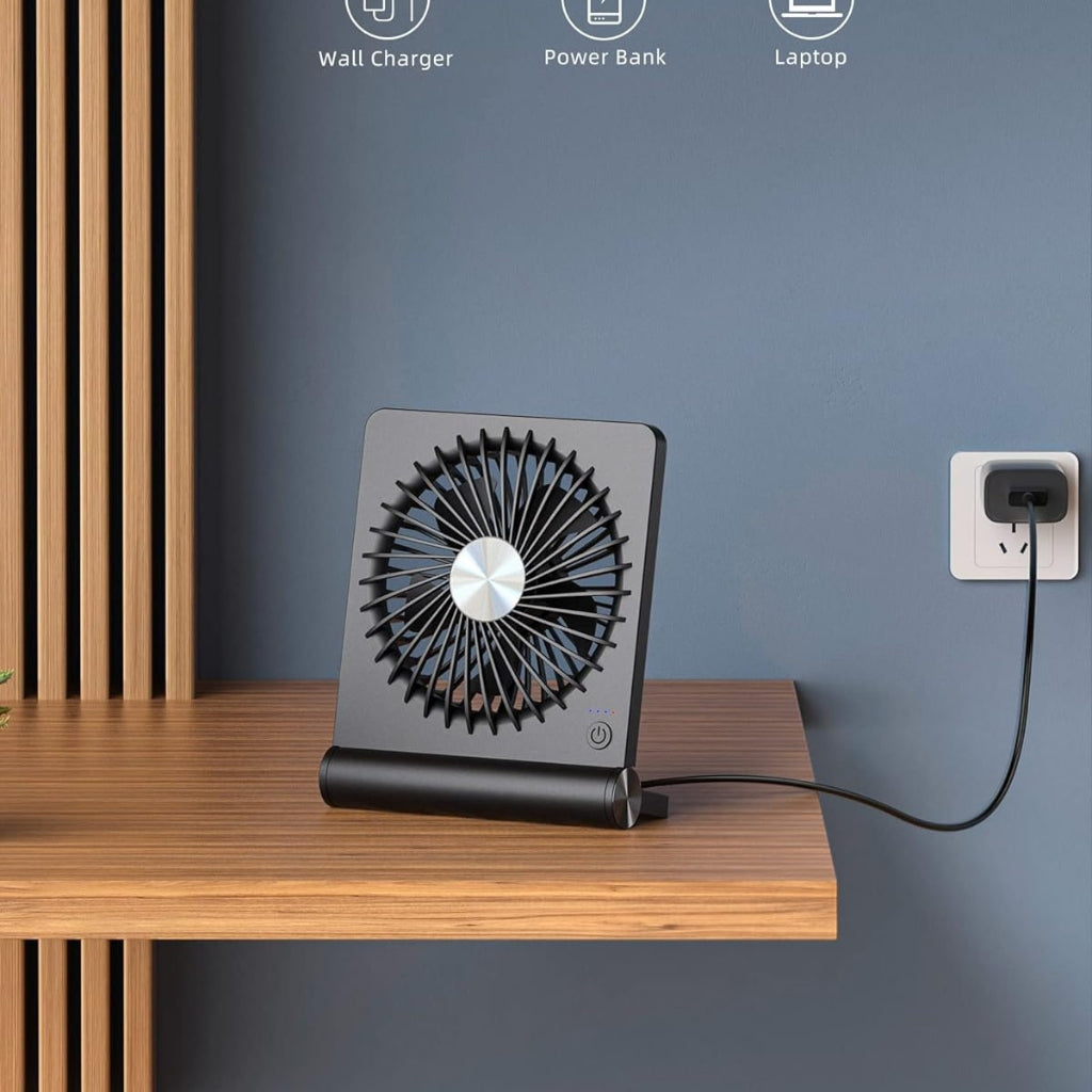 Ventilador de mesa USB silencioso portátil para escritorio