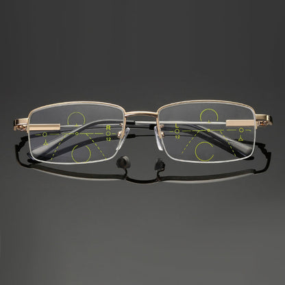 Titanium progressive far and near dual-use reading glasses - Image 3