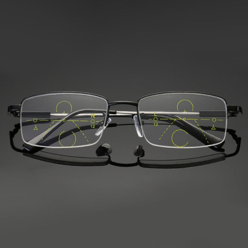 Titanium progressive far and near dual-use reading glasses - Image 2