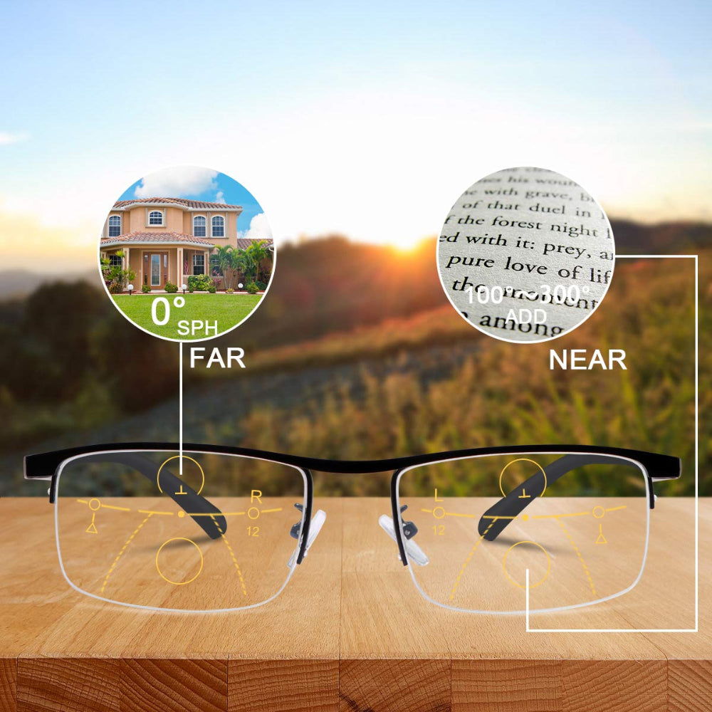 Titanium progressive far and near dual-use reading glasses - Image 4