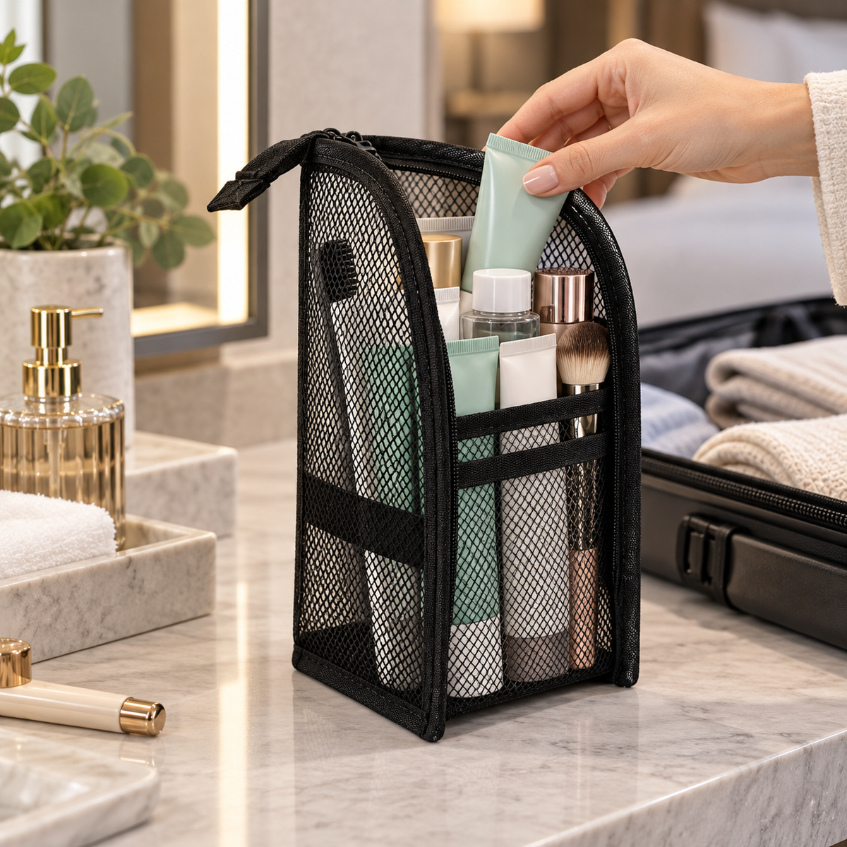 Toilettenartikel Tasche Mit Fächern Reise Toilettenbeutel