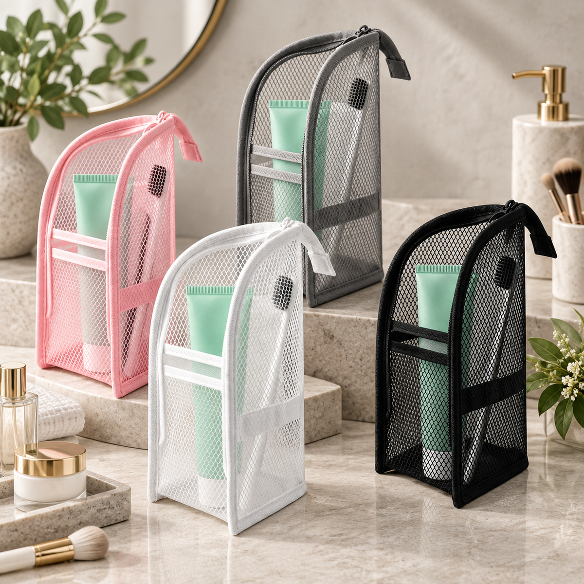 Toilettenartikel Tasche Mit Fächern Reise Toilettenbeutel