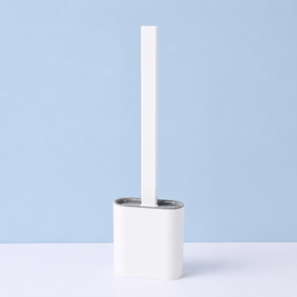 Cepillo de inodoro de silicona flexible para limpieza WC