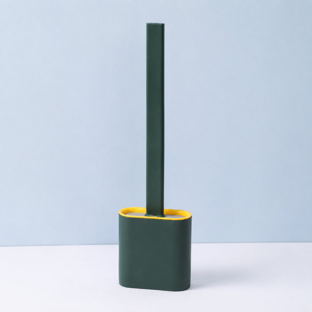 Cepillo de inodoro de silicona flexible para limpieza WC