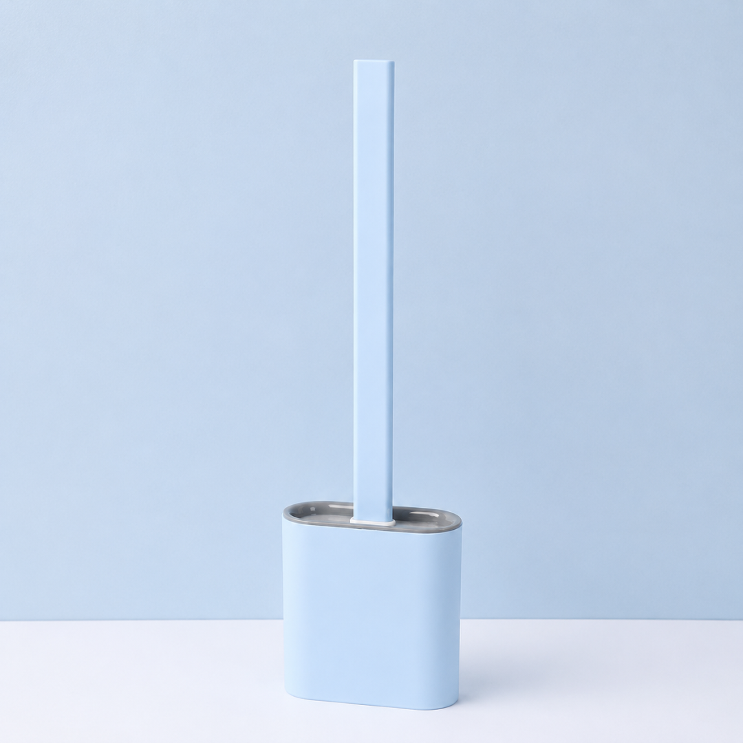 Cepillo de inodoro de silicona flexible para limpieza WC