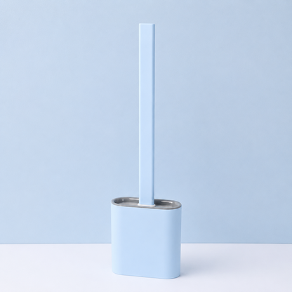 Cepillo de inodoro de silicona flexible para limpieza WC