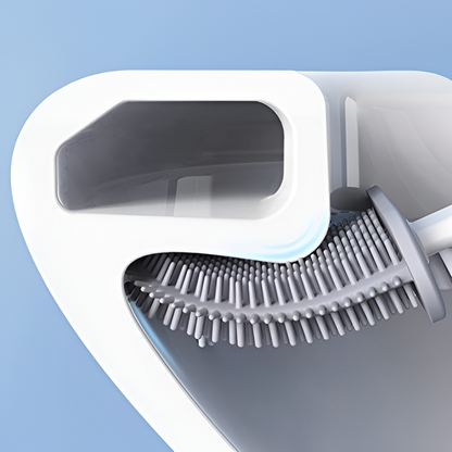 Cepillo de inodoro de silicona flexible para limpieza WC