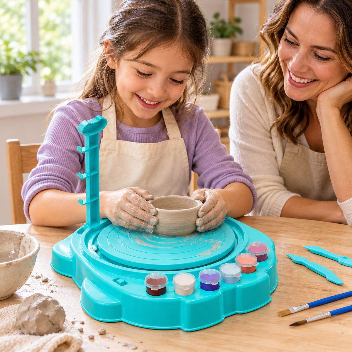 Töpferstudio Für Kinder Elektrische Töpferscheibe Lernset