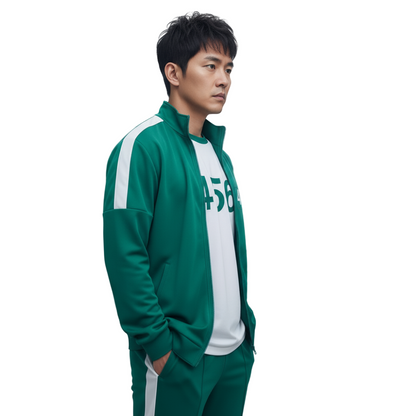 Survêtement vert pour homme en polyester
