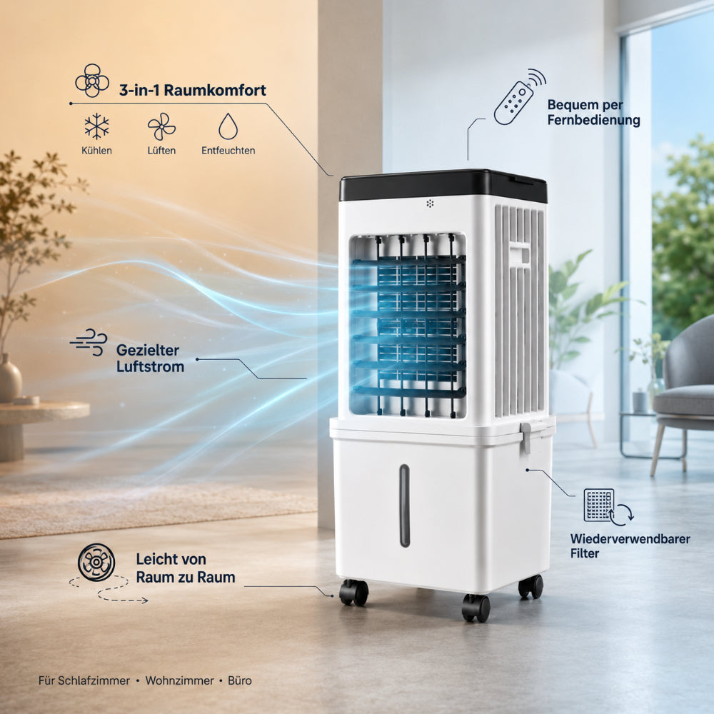 Przenośna klimatyzacja mobilne urządzenie klimatyzacyjne pilot kółka