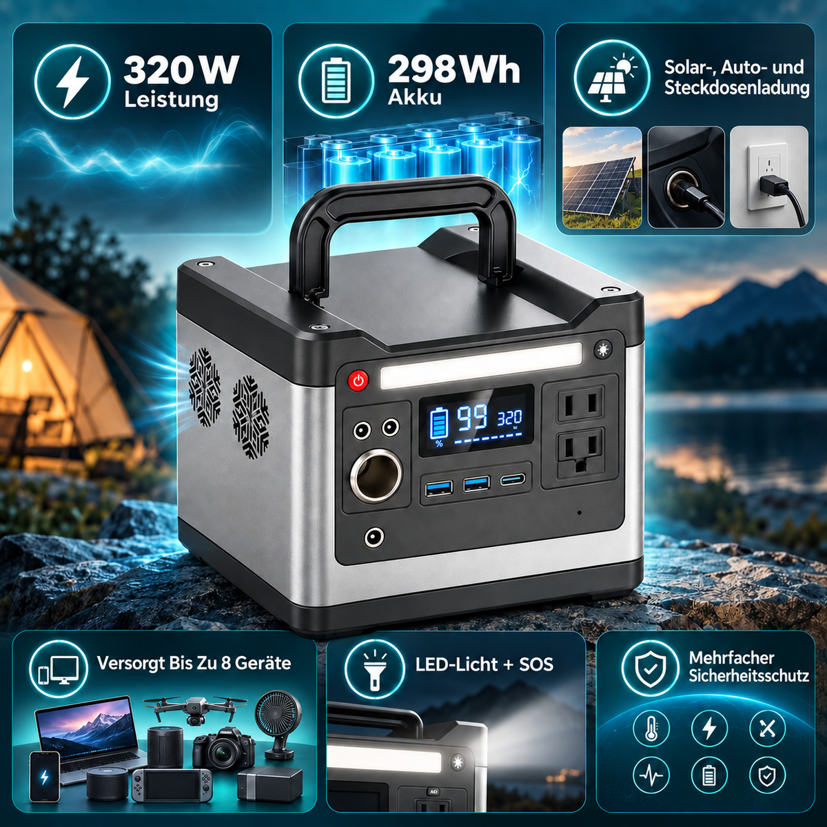 Tragbare Powerstation Für Camping Leistungsstark