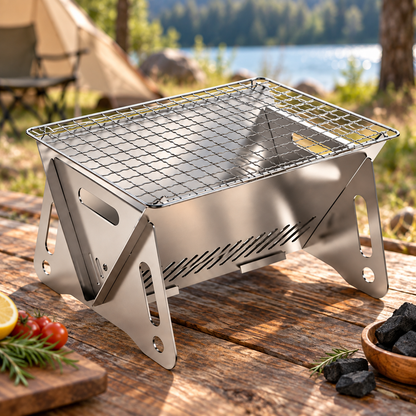 Tragbarer Faltbarer Grill Reisen Für Unterwegs