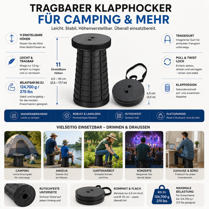 Tragbarer Klapphocker Für Camping Hocker Maximale