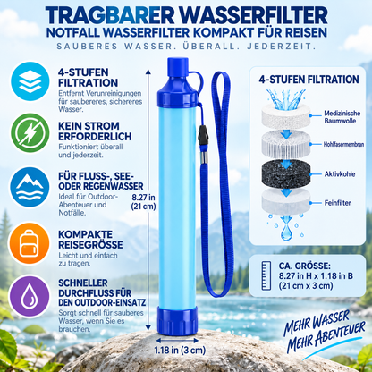 Tragbarer Wasserfilter Für Camping Outdoor Nutzung