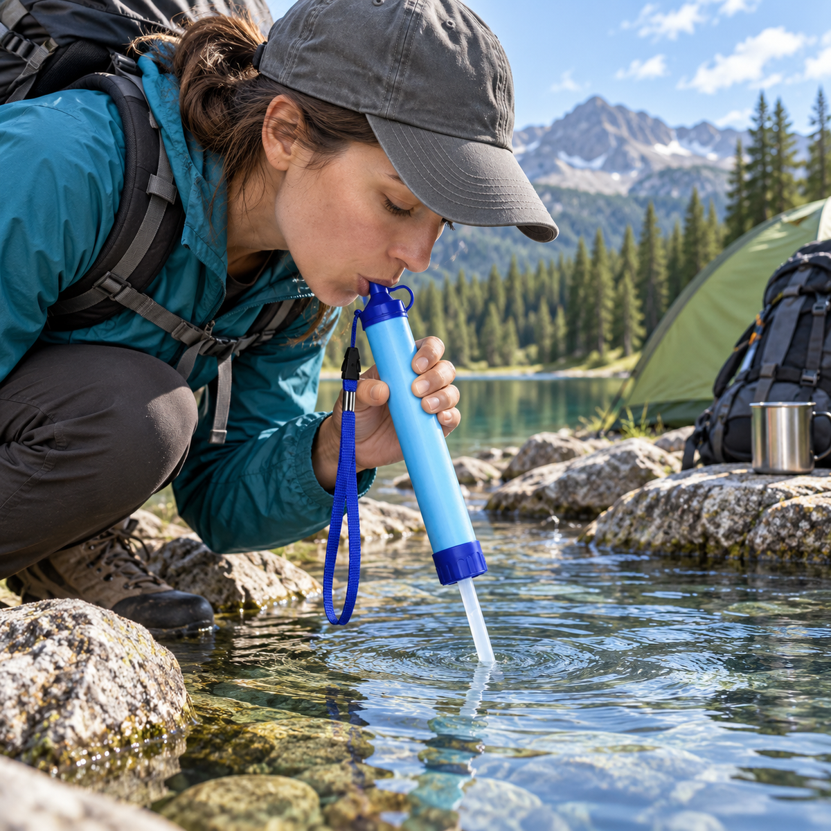 Tragbarer Wasserfilter Für Camping Outdoor Nutzung