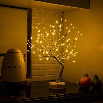 LED Baum Tischlampe warmweiß dimmbar Dekoleuchte
