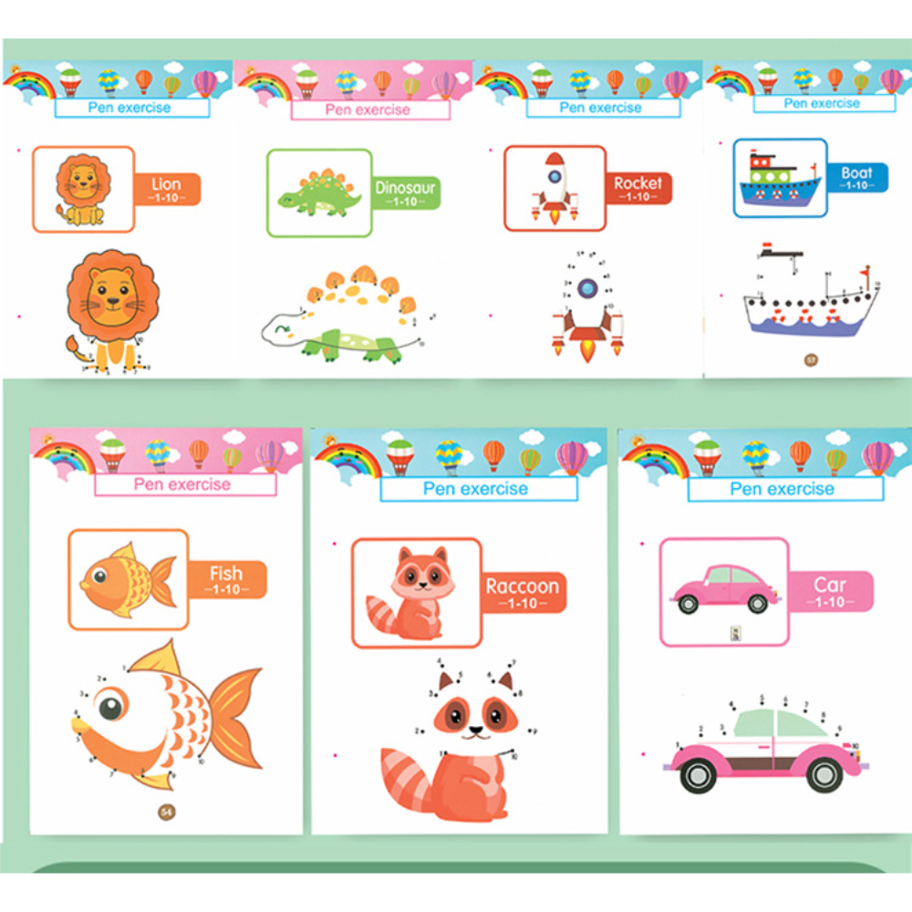 Lernheft Kinder Schreiben Zahlen Buchstaben Üben