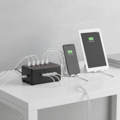 USB Ladestation 4 Port Dock Schreibtisch Organizer