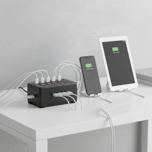 USB Charging Station 4-Port Dock Desk Organizer