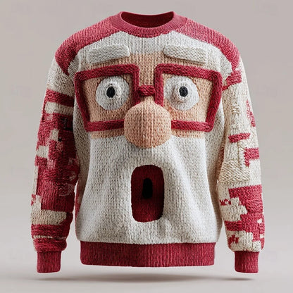 Unisex 3D Weihnachts Pullover Festlicher Strickpullover
