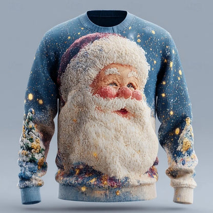 Unisex 3D Weihnachts Pullover Festlicher Strickpullover
