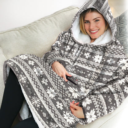 Unisex Fleece Kuschel Hoodie Decke Warm Weich Tragbar2