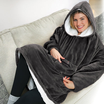 Unisex Fleece Kuschel Hoodie Decke Warm Weich Tragbar6