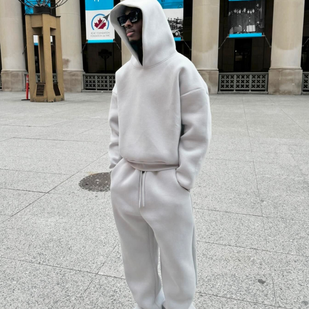 Unisex Oversize Kapuzenpullover Jogginghose Set Bequem Warm