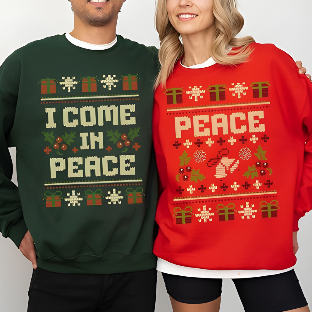 Unisex Weihnachts Sweatshirt Lustig Winter Pullover Festlich Gemütlich