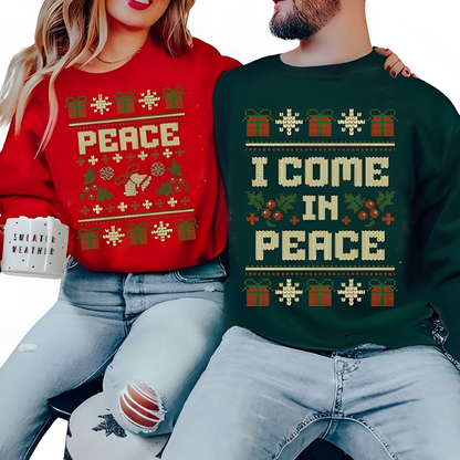 Unisex Weihnachts Sweatshirt Lustig Winter Pullover Festlich Gemütlich