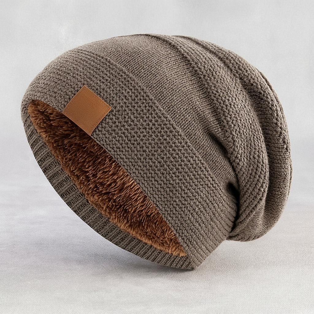 Unisex Winter Strick Mütze Beanie Warm Gefüttert