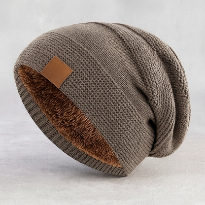 Unisex Winter Strick Mütze Beanie Warm Gefüttert