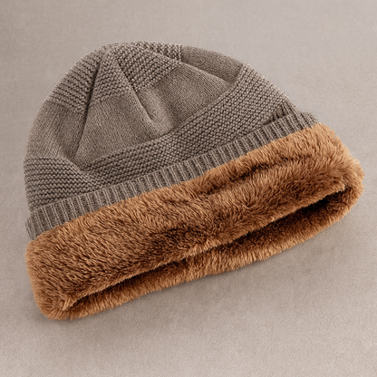 Unisex Winter Strick Mütze Beanie Warm Gefüttert