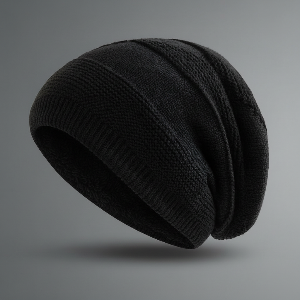 Unisex Winter Strick Mütze Beanie Warm Gefüttert