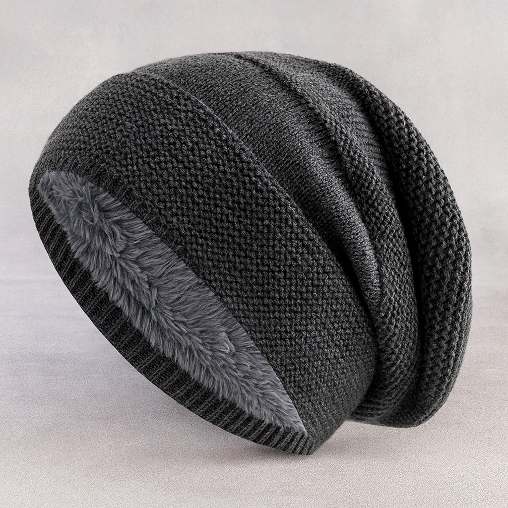 Unisex Winter Strick Mütze Beanie Warm Gefüttert