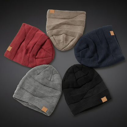Unisex Winter Strick Mütze Beanie Warm Gefüttert