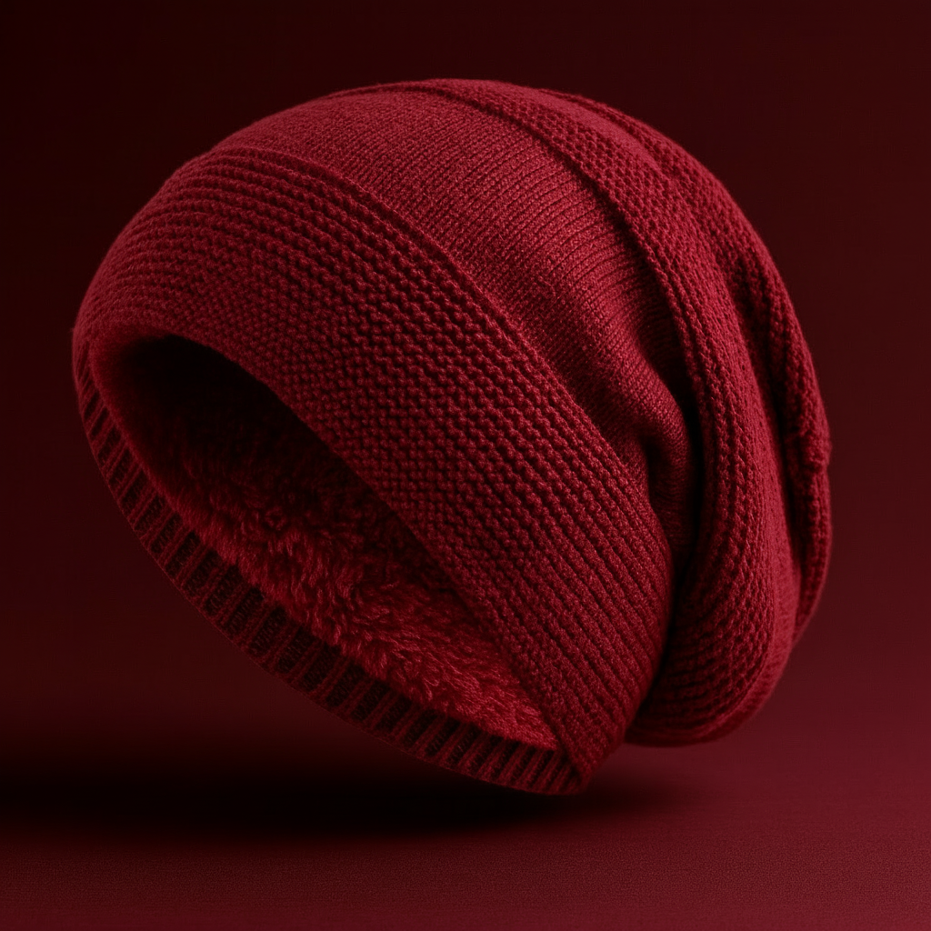 Unisex Winter Strick Mütze Beanie Warm Gefüttert