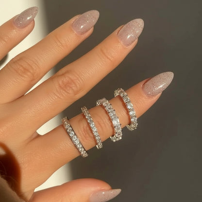 Bague argent 925 pierres zirconium or rhodium