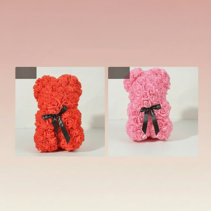 Orso di peluche con rose regalo di San Valentino per innamorati